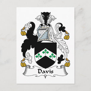 Cartão Postal Davis Family Crest