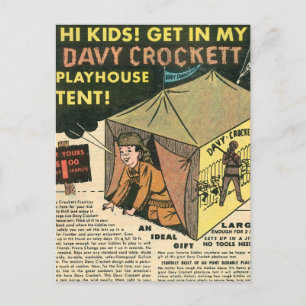 Cartão Postal Davy Crockett Playhouse Tent