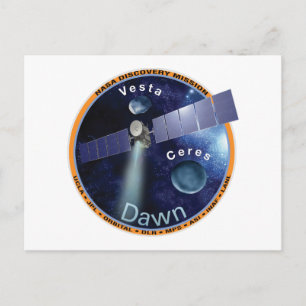 Cartão Postal Dawn Mission Patch
