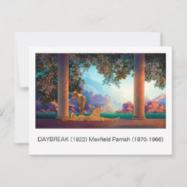 Cartão Postal DAYBREAK Maxfield Parrish 1922 ... 2025