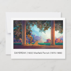 Cartão Postal DAYBREAK Maxfield Parrish 1922 ... 2025