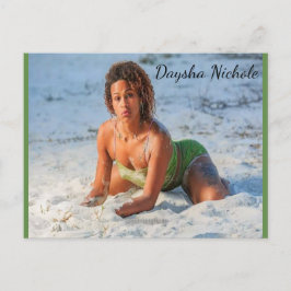 Cartão Postal Daysha Nichole McGinnis, praia, Cartão-postal