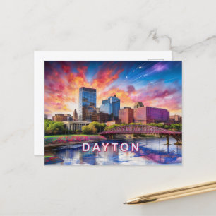 Cartão Postal Dayton Abstrato Art