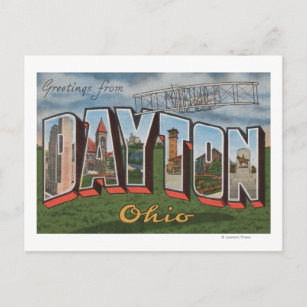 Cartão Postal Dayton, Ohio (avião dos irmãos Wright)