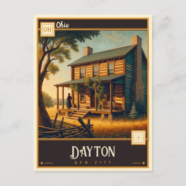 Cartão Postal Dayton, Ohio | Vintage (Frente)