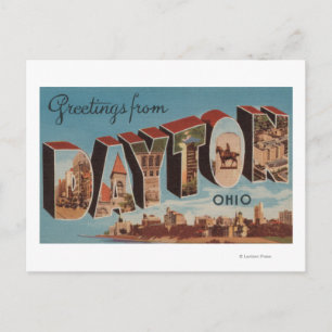Cartão Postal Dayton, OhioLarge - Letra ScenesDayton, OH