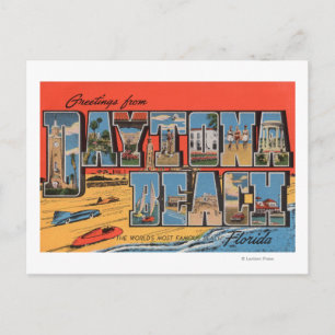 Cartão Postal Daytona Beach, Florida - Large Letter Scenes