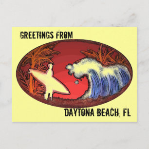 Cartão Postal Daytona Beach surf de saudações da Flórida
