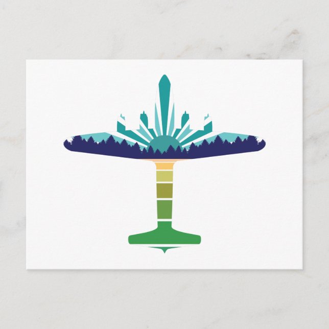 Cartão Postal dc 6 solário do avião (Frente)