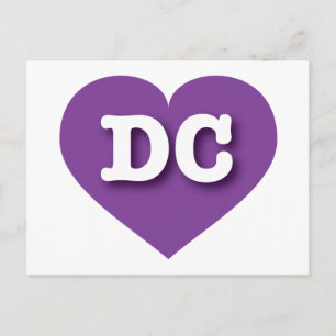 Cartão Postal DC Purple Heart - Eu amo DC