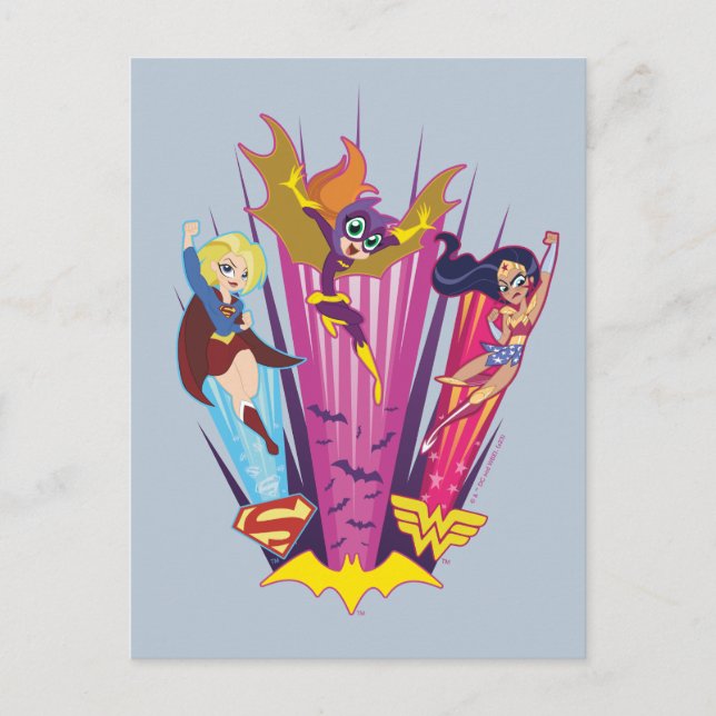 Cartão Postal DC Super Hero Girls Trio (Frente)