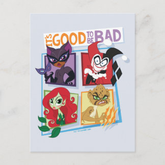 Cartão Postal DC Super Villain Girls É bom ser ruim