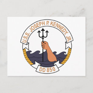 Cartão Postal DD-850 USA JOSEPH P KENNEDY JR Destroyer Ship
