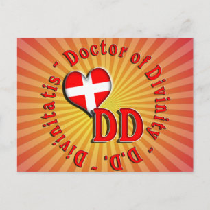 CARTÃO POSTAL DD MÉDICO DO LOGOTIPO CIRCULAR ACRONÍMICO DA DIVIN