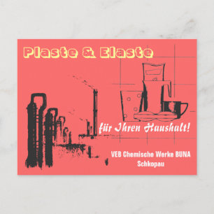 Cartão Postal DDR de design de química