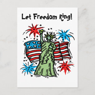 Cartão postal de 4 de julho: Lady Liberty