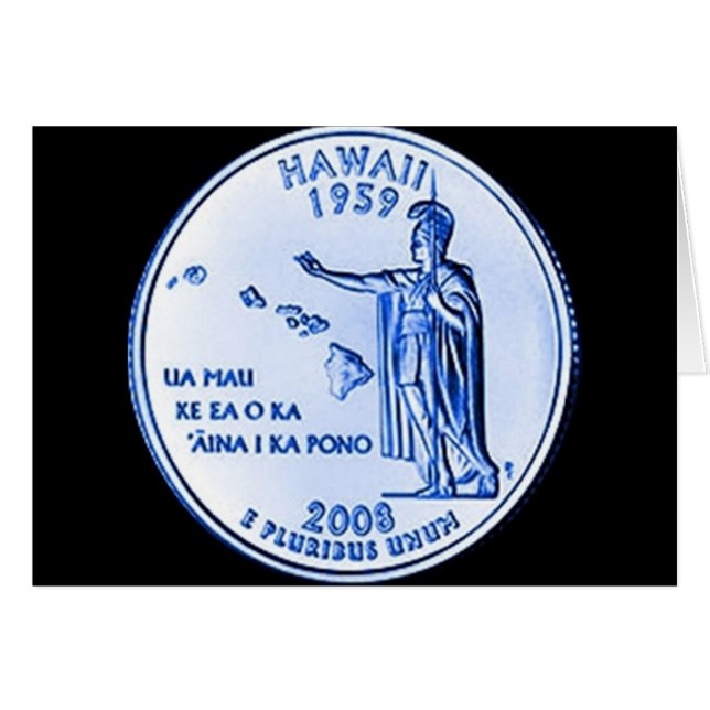 Cartão postal de 50.º Estado (Frente Horizontal)