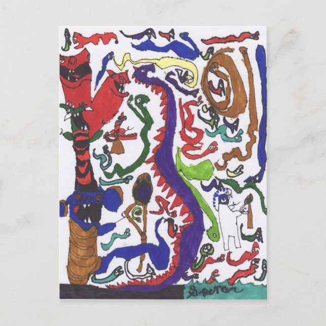 Cartão postal de 50 dragões (Frente)