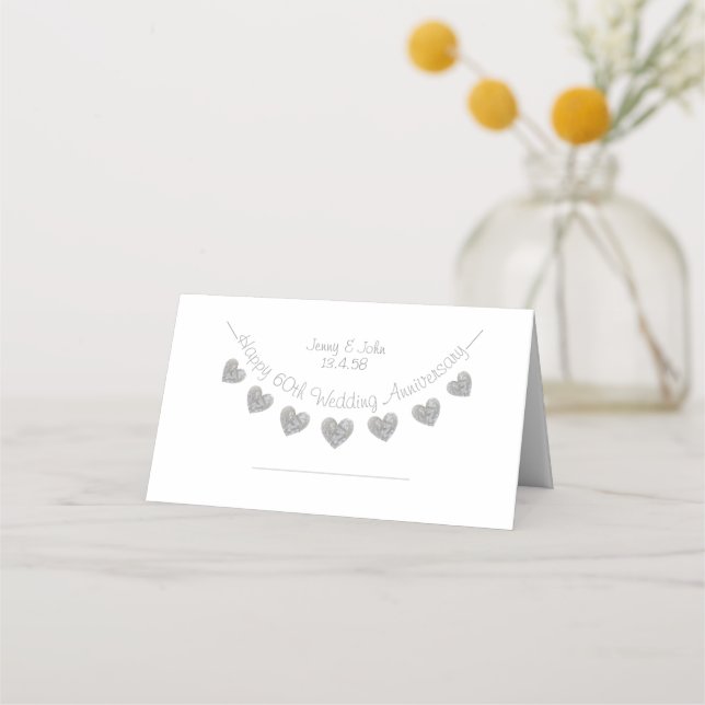 Cartão postal de 60° aniversário de casamento (Frente)