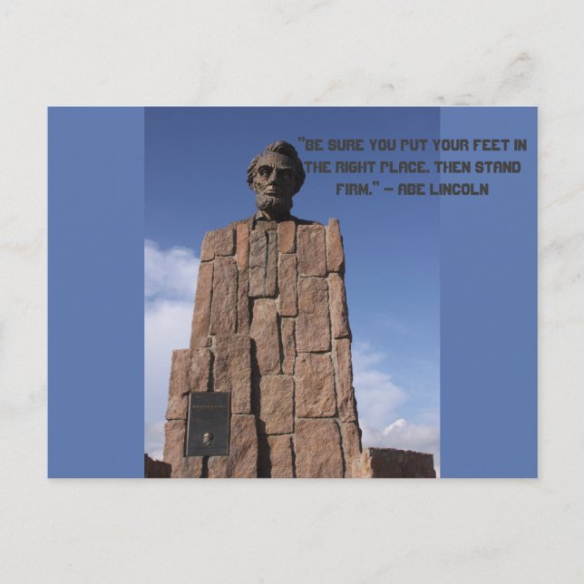 Cartão postal de Abe Lincoln (Frente)