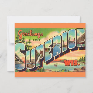 Cartão Postal de Abertura Vintage Superior WI