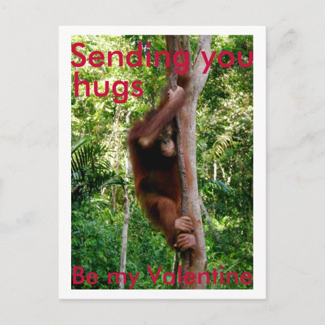 cartão postal de abraço de namorados (Frente)