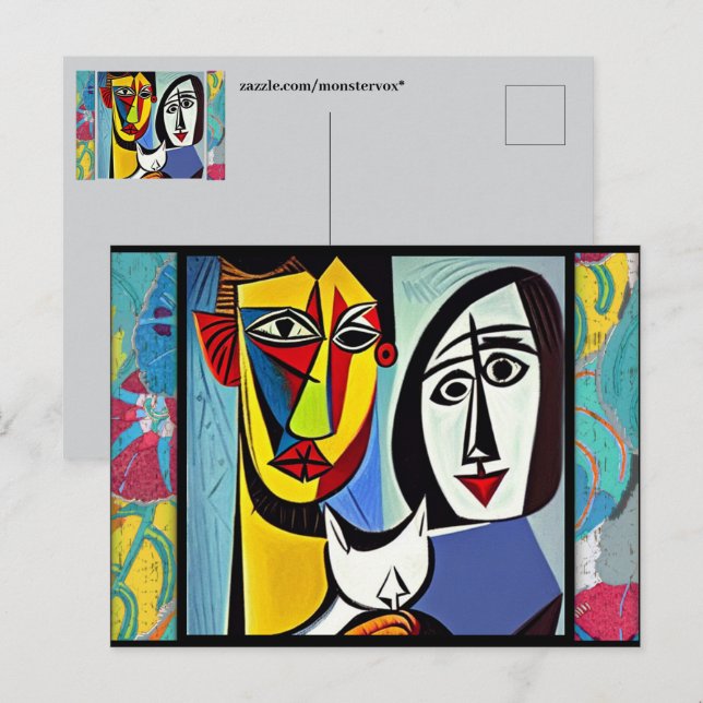 Cartão postal de abstrato Art (Frente/Verso)