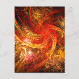 Cartão postal de Abstrato de Arte do Firestorm Nov