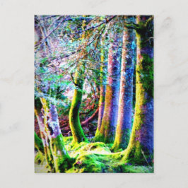 Cartão postal de Abstrato de arte florestal encant