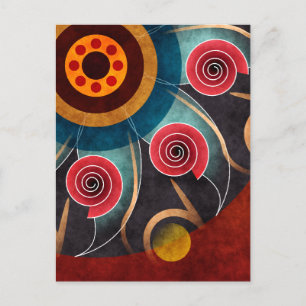 Cartão postal de Abstrato de vetor de cor floral