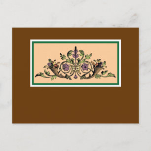 Cartão postal de Ação de Graças Cornucopia Vintage