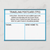 Cartão Postal de Adesivo Viajante