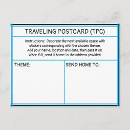Cartão Postal de Adesivo Viajante