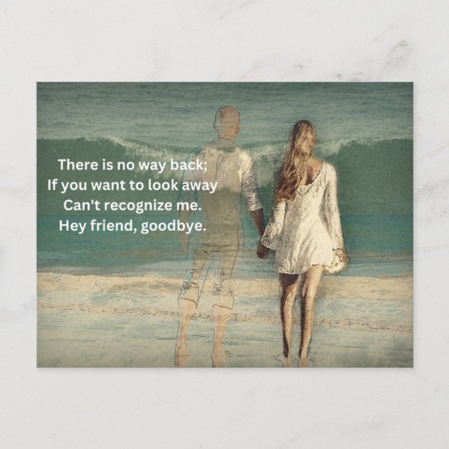 cartão postal de adeus art (Frente)