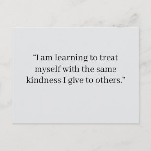 Cartão Postal de Afirmação de Amor-Próprio   Posit