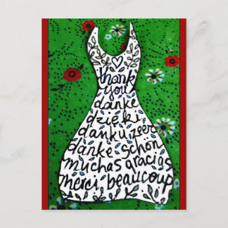 cartão postal de agradecimento