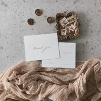 Cartão Postal de Agradecimento Chic Calligraphy Go