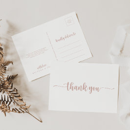 Cartão Postal de Agradecimento com Caligrafia em D