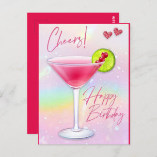 Cartão Postal de Agradecimento de Aniversário com