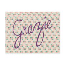 Cartão postal de agradecimento de casamento Floral