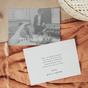 Cartão postal de agradecimento de casamento modern