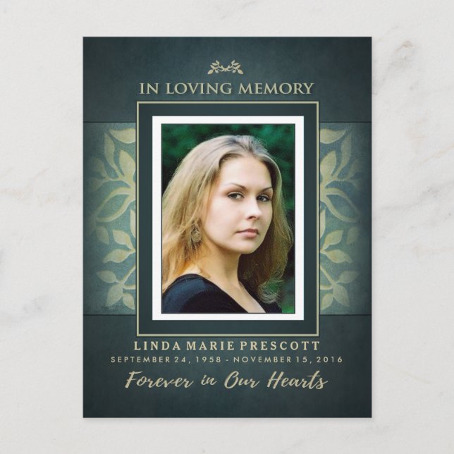 Cartão Postal de Agradecimento de Condolências Fol (Frente)