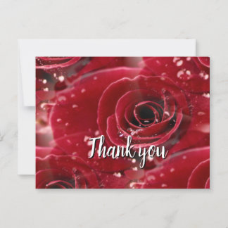 Cartão postal de agradecimento rosa
