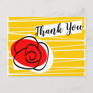 cartão postal de agradecimento Spanish Rose paisag