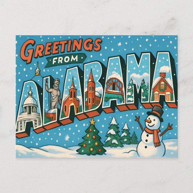 Cartão postal de ALABAMA (Frente)