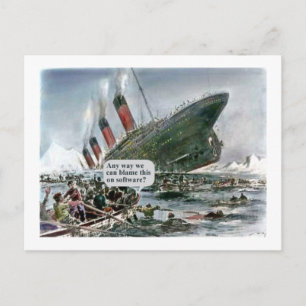 Cartão Postal De Alguma Forma Podemos Culpar Isto No Software?