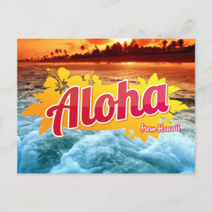 Cartão postal de Aloha do Havaí