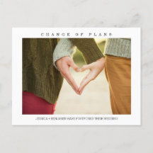 Cartão postal de alteração de fotos minimalista do