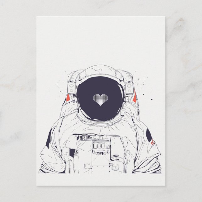 Cartão postal de amor de astronauta (Frente)