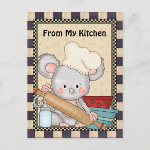 Cartão postal de animação do cozinhar Mouse